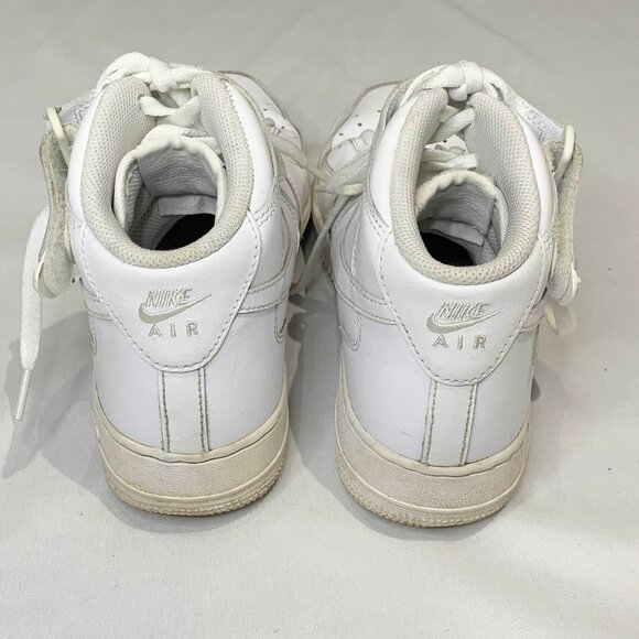 Nike Air Force 1 High ’07 White Leather Men’s Size 8 Basketball Sneakers Shoes - Picture 9 of 10